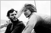  ?? STXFILMS ?? Sailors Tami Oldham (Shailene Woodley) and Richard Sharp (Sam Claflin) fight for survival in “Adrift.”
MPAA rating: PG-13 (for injury images, peril, language, brief drug use, partial nudity and thematic elements)
Running time: 2 hours