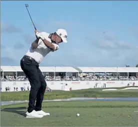  ?? AP ?? Matt Jones gets ready to hit from the 17th tee during the third round of the Honda Classic on Saturday in Palm Beach Gardens, Fla.