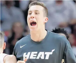  ?? SLADKY/AP LYNNE ?? Duncan Robinson has boosted his place on the Heat’s books by millions this season, with more to come.