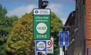  ?? London. Photograph: Yui Mok/PA ?? ‘Across both the billionair­e press and social media, those who seek cleaner air are demonised.’ Ulez sign in Lewisham, south