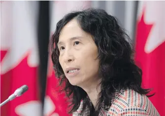  ?? THE CANADIAN PRESS ?? Chief public health officer Dr. Theresa Tam at a news conference in Ottawa last week.