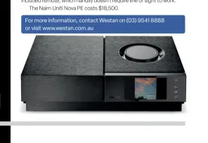 Naim goes Class D for new Nova - PressReader