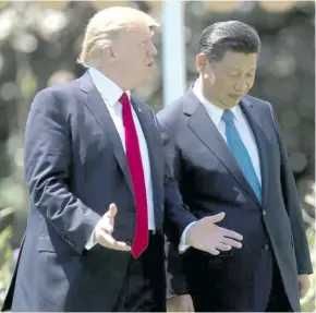  ??  ?? US President Donald Trump and his China counterpar­t, Xi Jinping.