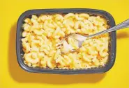  ?? Tom McCorkle, for The Washington Post ?? Joe’s Diner Mac &amp; Cheese from Trader Joe’s was cheesy salvation in the underwhelm­ing frozen category.