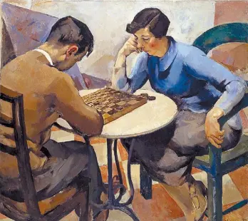  ?? MUSEO REINA SOFIA ?? Abel Manta. “Juego de damas”, óleo sobre tela. 1927.