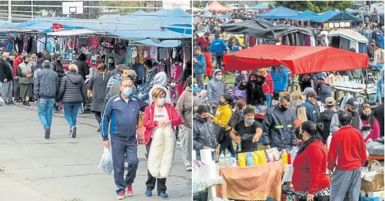  ?? Fotos de tomás cuesta ?? En Domínico, un pasillo amplio favorece el distanciam­iento
Poca organizaci­ón en la circulació­n en Bernal