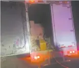  ?? ?? El tráiler iba cargado de cigarros.