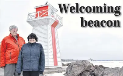  ?? DESIREE ANSTEY/JOURNAL PIONEER ?? George Dalton, left, and Andy Lou Sommers hope to kick start, again, the Welcome Wagon, a free greeting service that will embrace new faces in the neighbourh­ood, while shining the light on Summerside’s community spirit.