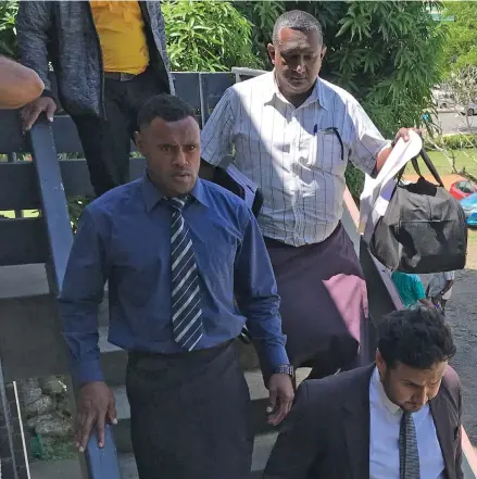  ?? Photo: Ashna Kumar ?? Amenoni Nasilasila (left) outside the High Court in Lautoka on September 17, 2019.