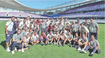  ?? CORTESÍA ?? Chivas debutó hoy a las 7:00 horas del centro de México en el estadio Hazza Bin Zayed.