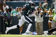  ?? MATT ROURKE — THE ASSOCIATED PRESS ?? Eagles’ Nelson Agholor had a bad fumble against the Lions on Sunday.