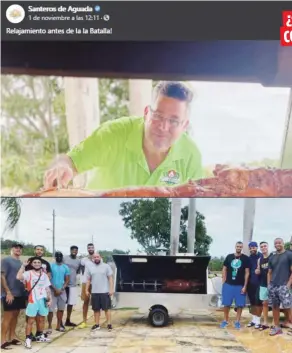  ?? Facebook ?? ¿SOBRÓ LA CONFIANZA?
Esta captura de la página de los Santeros les muestra en una tarde de relajamien­to, sin mascarilla, tres días antes de su ingreso a la burbuja el día 4 de noviembre.