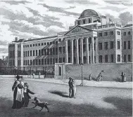  ??  ?? New Bethlem Hospital in St George's Fields, Lambeth, circa 1817