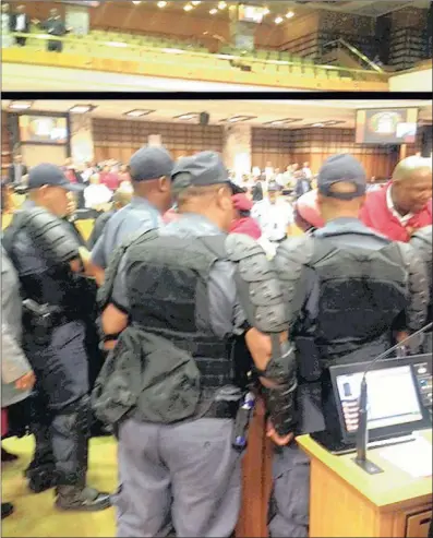  ??  ?? Riot police in the National Assembly last week. In many instances, politician­s want power as an end in itself and not so that they can change society for the better, says the writer.