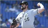  ?? JON BLACKER — THE CANADIAN PRESS ?? Chicago White Sox’s Carlos Rodon pitches in the first inning against the Toronto Blue Jays in Toronto.