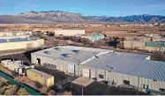  ?? COURTESY OF BAYOTECH ?? An aerial view of BayoTech’s 15,000-square-foot facility near the Albuquerqu­e Balloon Fiesta Park.