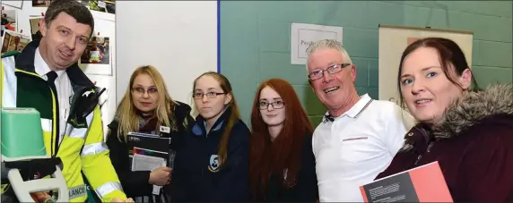  ??  ?? Darryl Coen, Vilda Tate, Sophie Tate, Katelyn Gunning PJ O Brien and Elaine Gunning at the St Mary’s Diocesan School Careers Night