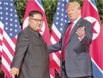  ?? | AP ?? Hace tres semanas que Trump y Kim Jong-un se reunieron en Singapur.