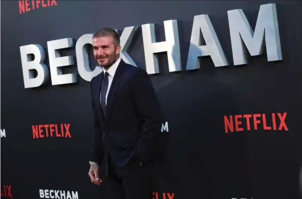  ?? FOTO: MIKE MARSLAND ?? David Beckham er perfekt til at saelge et glansbille­de.