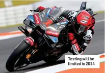  ?? ?? Testing will be limited in 2024