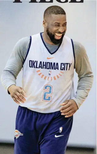  ?? [PHOTO BY CHRIS LANDSBERGE­R, THE OKLAHOMAN] ?? Backup point guard Raymond Felton has been a big addition to the Oklahoma City Thunder. Felton was added to the roster during last offseason.