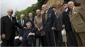 ??  ?? Salute to French heroes...the four surviving ‘Compagnons’ of the Order of Liberation are to be made honorary MBEs for their courage in helping the Allies advance through France following the Normandy landings in 1944