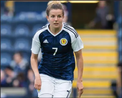  ??  ?? Hayley Lauder settled at Glasgow in 2014 and was the first Scottish woman to sign a profession­al contract with the club