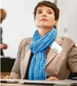  ?? Foto: afp ?? Frauke Petry beim Auftakt des Meineidpro­zesses in Dresden.