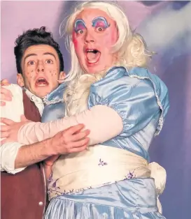  ??  ?? Ryan Wilson and Leigh Austin in panto - a Centre favourite