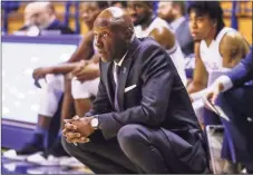  ?? Matt Dewkett / Times Union ?? Yale coach James Jones says “It’s extremely frustratin­g that we can’t get anybody in the state of Connecticu­t to play us on a regular basis.”