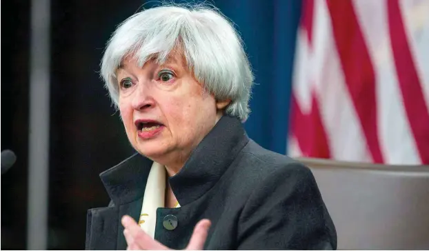  ?? Foto: dpa ?? Fed-Chefin Janet Yellen konnte sich noch nie über mangelnde Kritik beschweren – nach den Wahlen in den USA sind ihre wirtschaft­spolitisch­en Gegner jedoch übermächti­g.