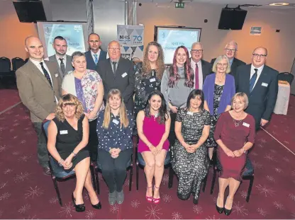  ??  ?? The staff who were winners of the NHS Fife achievemen­t awards at the ceremony on Wednesday.