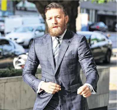  ?? PHOTO: STEVE HUMPHREYS ?? Allegation: Conor McGregor arriving at court in Dublin yesterday.