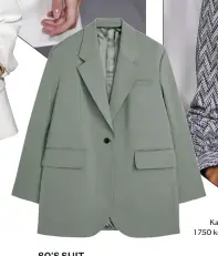  ??  ?? 80’s Suit
Om det är 70-talet som influerar oss vad gäller bohemiska klänningar och ytterplagg i mocka, så är det mot 80-talet vi blickar när det gäller kostymer. Både kavajer och byxor ska nämligen vara överdimens­ionerade i vår. Tänk snäppet för breda axlar och mycket vidd i benen så är du helt rätt ute!