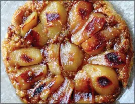  ?? COURTESY LYNDA BALSLEV ?? Prepare a delightful dessert with this easy recipe for a pear and cardamom twist on the classic Tarte Tatin.