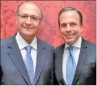  ??  ?? LOS PAULISTAS. Alckmin y Doria.