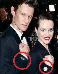  ??  ?? Royal approval: Matt Smith and Claire Foy