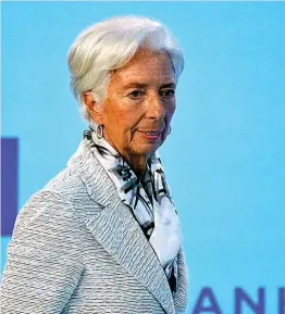  ?? ?? La presidenta del BCE, Christine Lagarde.
