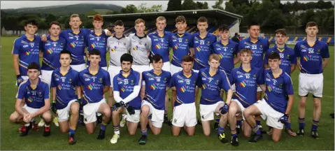  ??  ?? The Wicklow team who lost out to Longford in the Leinster under-17 football championsh­ip in Joule Park, Aughrim.