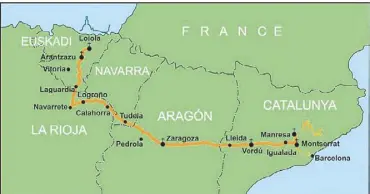  ??  ?? The Camino Ignacio route: The Spain one would never have known, if not for Ignatius.