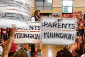  ?? Kenny Holston/New York Times 2021 ?? Virginia Gov. Glenn Youngkin’s victory in 2021 on a “parents’ rights” platform awakened Republican­s to the political potency of education with swing voters.