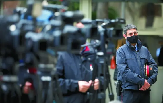  ?? EFE ?? El mayor Josep Lluís Trapero, en un acto con los Mossos d’esquadra