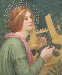  ??  ?? Mary Lizzie Macomber (1861-1916), An Instrument of Many Strings, 1897. Oil on wood panel, 30 x 25 in., signed and dated upper right: ‘M L Macomber / 1897’.