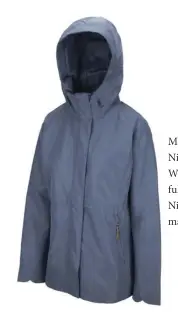  ??  ?? MCKINLEY Women’s Nicole Shell Rain Jacket With Aquamax pro constructi­on that is fully seam sealed, the Mckinley Women’s Nicole Shell Jacket will keep you dry no matter the weather.