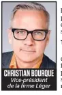  ??  ?? CHRISTIAN BOURQUE
Vice-président
de la firme Léger