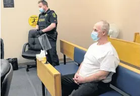  ?? TARA BRADBURY • THE TELEGRAM ?? Dennis Peter Murphy sits in Courtroom 6 at provincial court in St. John’s Tuesday morning.