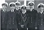  ??  ?? Leach (third from right) on being made cadet captain at the Royal Australian Naval College, Victoria, in 1944