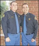  ?? CHANNEL 2 ACTION NEWS ?? Officers Jody Smith (left) and Nicholas Smarr were killed by a gunman in Americus. Seven officers have now been killed in Georgia this year.