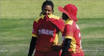  ?? ?? Zimbabwe’s Tasmeen Granger (left) took the only two wickets to fall for Ireland as they cruised to an eight wicket-win