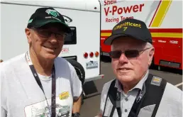  ??  ?? Right: Jim Richards and Jim Palmer at Bathurst, 2017 (photo: Michael Clark)